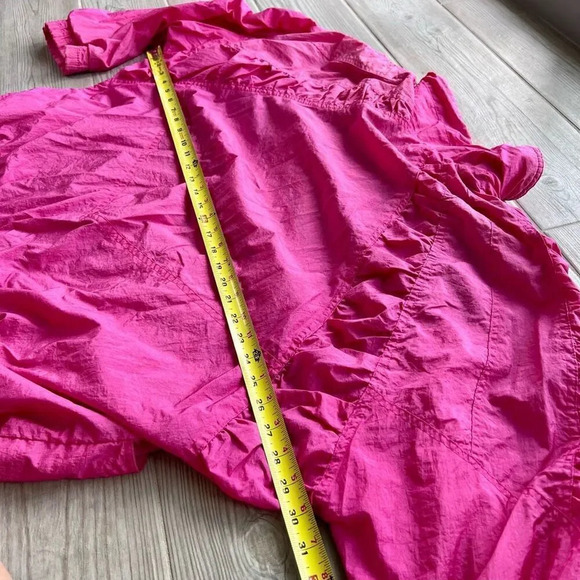 DB Sport By David Benjamin Women's vintage Pink Full Zip Windbreaker Size L - Picture 7 of 7